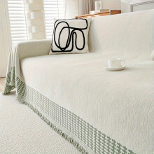 (Loman Green, 1-seater (180.06 * 130.0 Cm)) All-Season Pet-Friendly Sofa Cover - Non-Slip, Machine Washable Couch Protector for