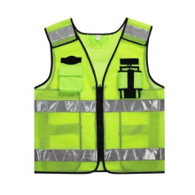 Reflective Safety Vest Fluorescent Green Visibility Mesh Vest with 360 Reflective Strips Adjustable Fit