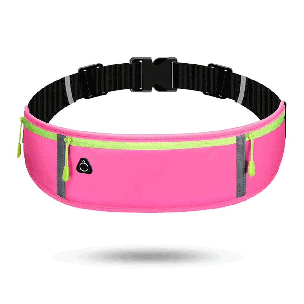 Reflective Safety Vest Pink Lightweight Waterproof Waist Belt For Running 360 Visibility 9351714727037
