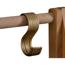 Gold S Hooks 15pcs Heavy Duty Aluminum Hanging Hooks for Kitchen Organization and Home Storage
