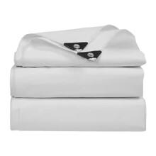Heavy Duty Waterproof Canvas Tarp 2x3m White Tarpaulin with Reinforced Corners for Outdoor Canopy Tent and Boat