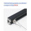 Ceiling Mounted Picture Hanging System 100CM Black with Adjustable Rails and Hooks for Art Display 5