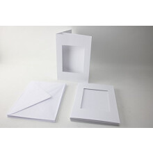 Pr Craft Pkt.10 A5 3 Fold Aperture Cards & Envelopes - White