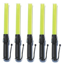 5Pcs LED Traffic Wand with Visibility Lighting and Reflective Night Safety for Parking and Road Control