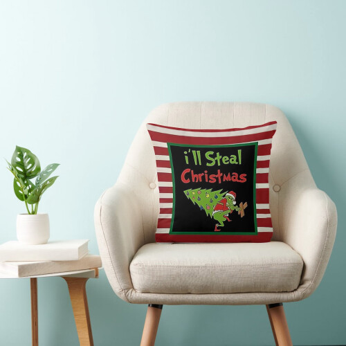 Grinch throw pillowcase18x18inches 2