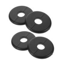 4pcs Wall Flange Cover Set Decorative Plastic Pipe Hole Covers for AC Tubes and Wires