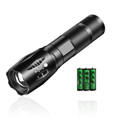 1200 Lumens LED Flashlight Rechargeable Torch with Triple Lighting Modes LongRange Beam Compact Pocket Size