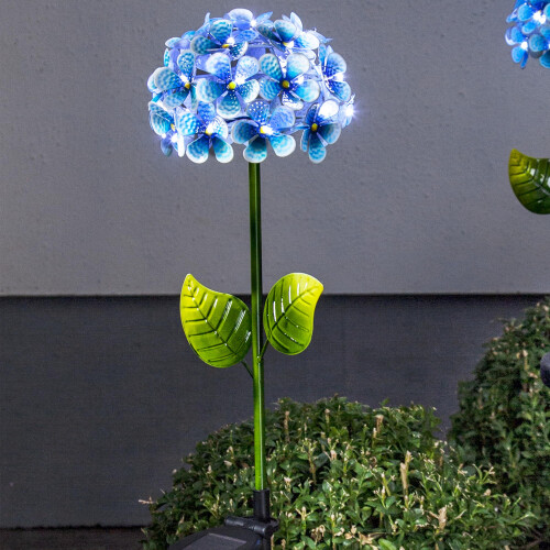 Solar-Erdspieß Hortensia, blau 1
