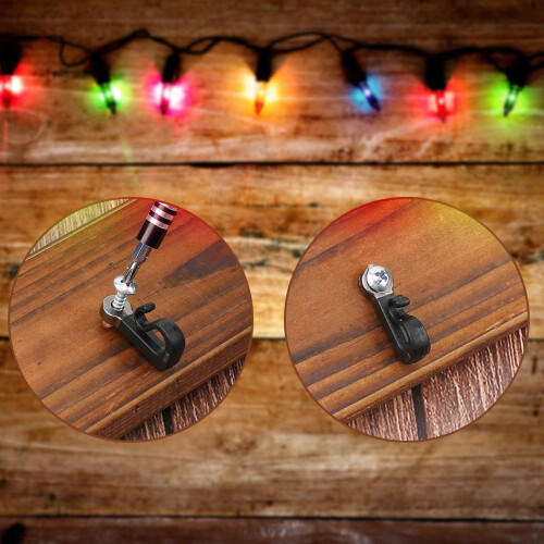 String Light Hooks Outdoor Q Hanger Screw Hooks 48pcs Easy Release Secure Hold for Patio Garage Deck Lighting 2