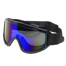 GG203 AntiFog Wide Vision Safety Goggles for Work, Impact Resistant Protective Eyewear Blue Mirror