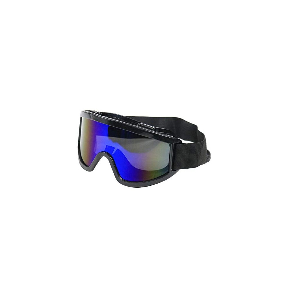 Gg203 Antifog Wide Vision Safety Goggles For Work, Impact Resistant Protective Eyewear Blue Mirror 9045646518237