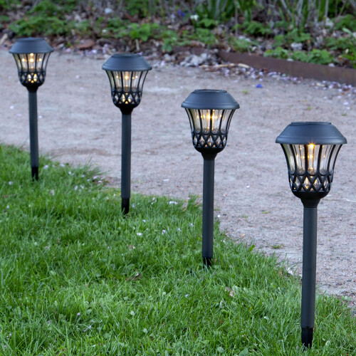 Solar-Gartenleuchte Lace 4er Set, Dämmerungssensor 1