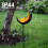 Solar-Gartenstecker ,Melilla', Mond, bernsteinfarbene Kugel mit Licht, Lichtsensor, H 85cm 5