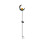 Solar-Gartenstecker ,Melilla', Mond, bernsteinfarbene Kugel mit Licht, Lichtsensor, H 85cm 7
