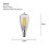 LED-Leuchtmittel ,Clear 3-Step Memory', E14, 2,5W, 30-250lm, Edison Form, retro, warmweiß 4