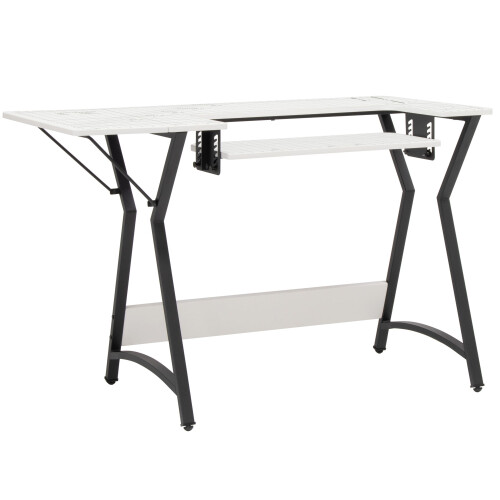 Hourglass Sewing Table with Gridded Top