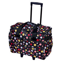 Black and Multi Spot Sewing Machine Trolley Bag 51 x 38 x 28cm - Birch 006106/BM