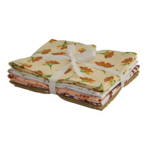 Countryside Style Cream Themed Pack of 5 Cotton Fat Quarters Sewing Online FA238
