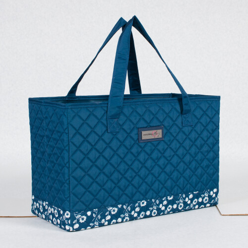 Sewing Machine Carry Tote-Blue/White-Everything Mary EVM10143-10