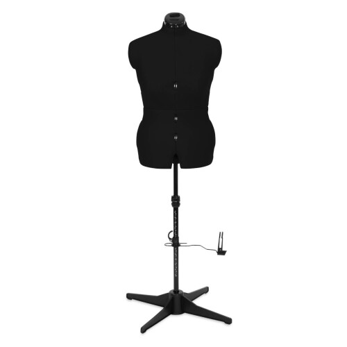 (Medium (UK 16-22)) Adjustable Dressmakers Dummy, 8 Part, Plain Black, Available in 2 Sizes