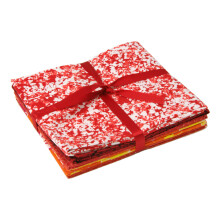 Red and Orange Floral Themed Pack of 5 Cotton Fat Quarters Sewing Online FE0098