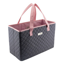 Quilted Sewing Machine Tote Grey/Pink 43 x 20 x 28cm Everything Mary EVM10143-3