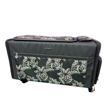 Jumbo 5 Wheel Collapsible Rolling Sewing Machine Storage Case, Floral