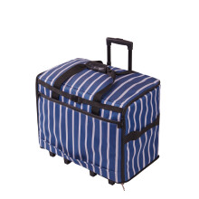 XL Sewing Machine Trolley Bag Navy Stripe 60 x 42 x 30cm - Birch 006107