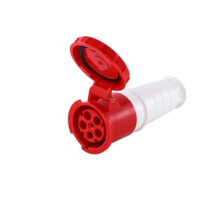 63A 5 Pin Industrial Plug Socket IP67 Waterproof Dustproof Connector with Copper Contacts