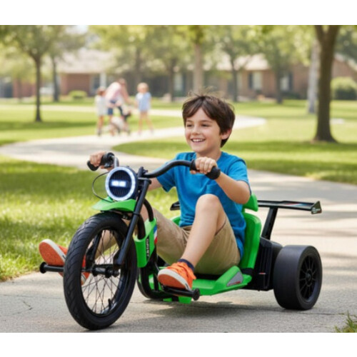 Drift 24V Electric Ride On Trike Green