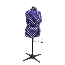 (Large (UK 20-22)) Adjustable Dressmakers Dummy - Purple Polka Dot. Available in 4 Sizes.