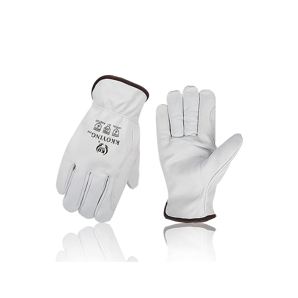 Level 5 Cut Resistant Goatskin Leather Work Gloves Xl Durable Safety Gloves For Construction 9045646518954