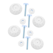 4pcs Adjustable Baby Gate Adapter Kit for Stairs and Doorways, Pressure Mounted Hardware with Wall Protectors and Threaded Rods