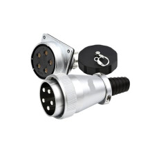 M48 5Pin Industrial Power Connector 100A 500V IP44 Waterproof Electrical Plug Metal Panel Socket Set