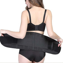 Lumbar Support Belt for Back Pain Relief, Adjustable Compression Brace with Breathable Mesh Design, Black XL