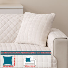 (White, Pillow Case 17.8*17.8in (45*45cm)) 1pc Macaron Candy Colored Sofa Cushion, Available in Multiple Colors, Anti Scratch