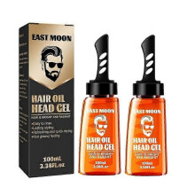 (2pcs) 1-3X 2 In 1 Hair Wax Gel With Comb Long Lasting Men'S Hair Styling Gel Tool Hair