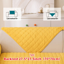(Yellow, Backrest 27.5*27.5in (70*70cm)) 1pc Macaron Candy Colored Sofa Cushion, Available in Multiple Colors, Anti Scratch
