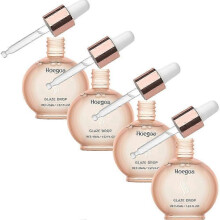 (4pcs) Hair Gloss Oil, Gloss Absolu Glaze Drops, Anti-Frizz Shine Enhancer Hair Oil, with Wild Rose Oil, Hydrated & Repair Dry Damaged Hair, 45ML