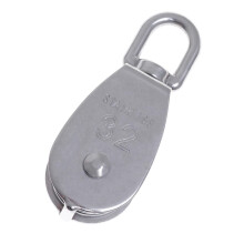 32mm Stainless Steel Single Sheave Pulley Block for Marine Rigging, Smooth Lifting and Corrosion Resistant