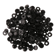 120Pcs Black Screw Caps for Furniture and Automotive, Plastic Decorative Covers with Quick Snap Installation