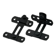 2pcs Barn Door Latch Set with Easy Installation, Modern Black Finish Sliding Door Lock for Enhanced Security