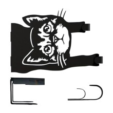 Cat Shaped Over the Door Hook Rust Resistant Metal Hanger for Coats Towels Bathroom Bedroom Storage