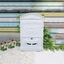 Waterproof Wall Mounted Mailbox with Lock, Modern Aluminum Large Capacity for Home and Office
