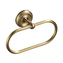 Golden Copper Wall Mounted Towel Ring, Retro Bathroom Towel Holder with Elegant SpaceSaving Design