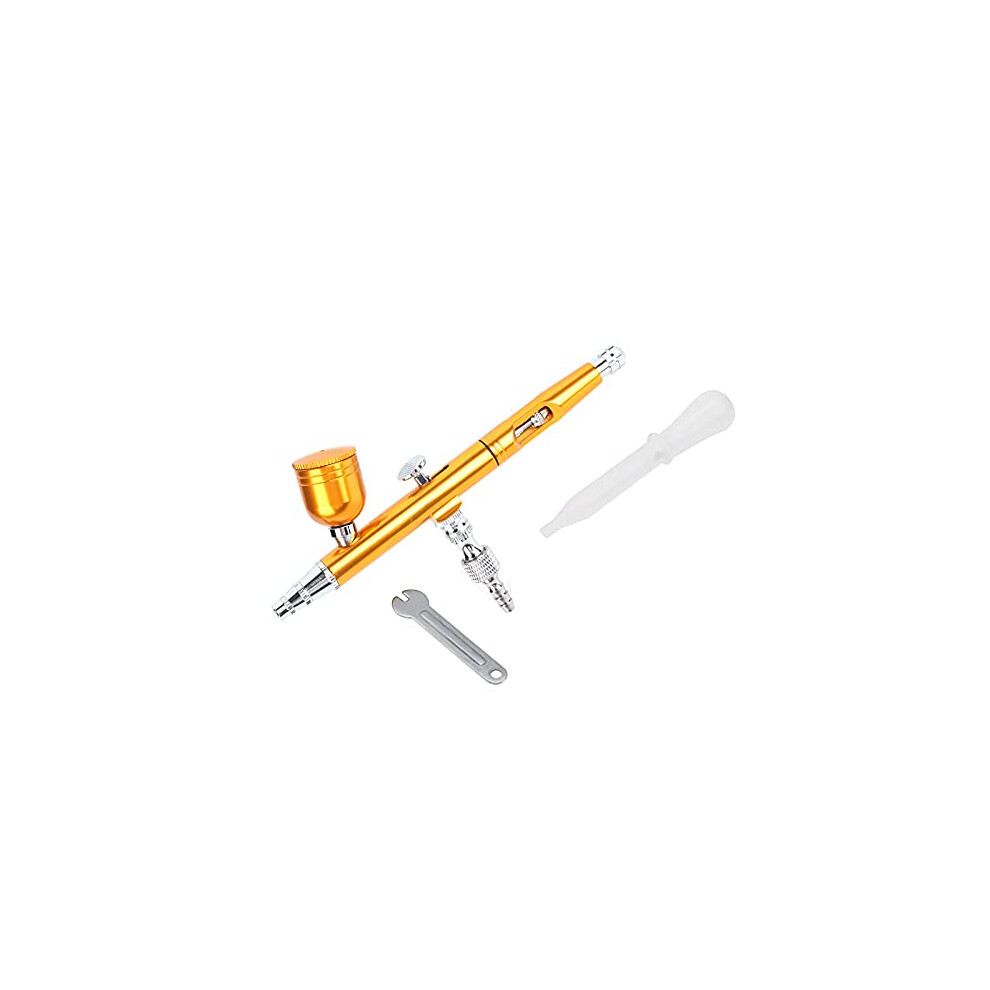 Airbrush Kit 0.3Mm Dual Action Gravity Feed Airbrush Gun For Model Painting Nail Art Tattoo Yellow 9045646536828