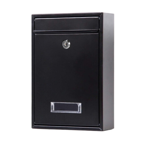 Lockable Wall Mounted Mailbox with Keys, Modern Vertical Rainproof Mailbox for Home and Business