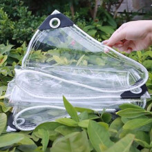 Clear Waterproof PVC Tarpaulin Heavy Duty Transparent Plastic Cover with Eyelets for Garden Gazebo 3.94ft x 14.8ft