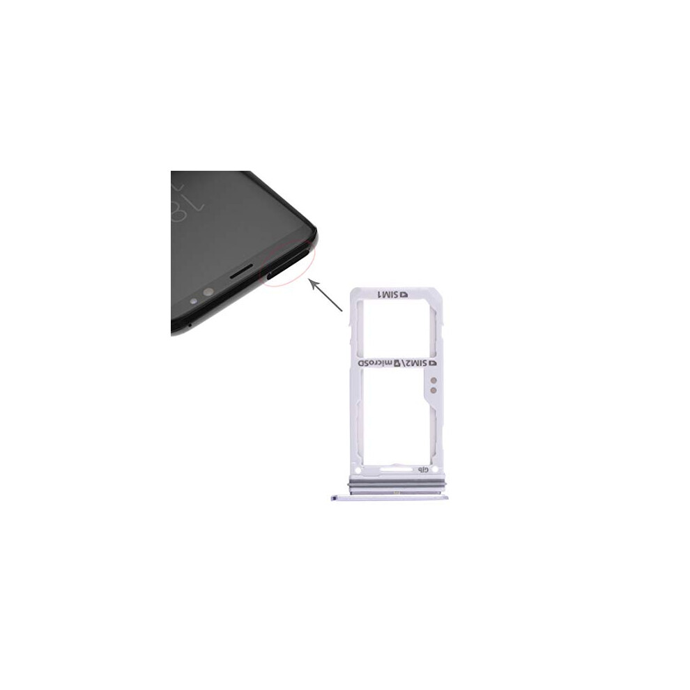 Dual Sim And Micro Sd Card Tray Replacement Holder Durable Finish For Galaxy S8 S8 Plus Grey 9045646537979