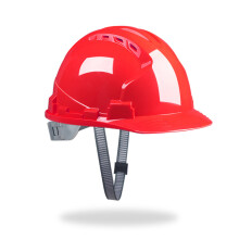 Safety Helmet Red ABS 8 Point Suspension Shock Absorbing Lightweight Ventilated Construction Hard Hat